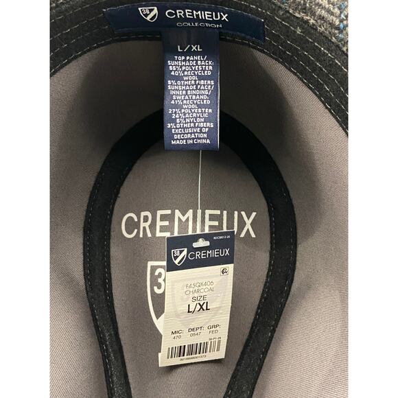Daniel Cremieux 38 Blue Label Wool Blend Fedora Hat Large/XL Charcoal NEW - Picture 4 of 4